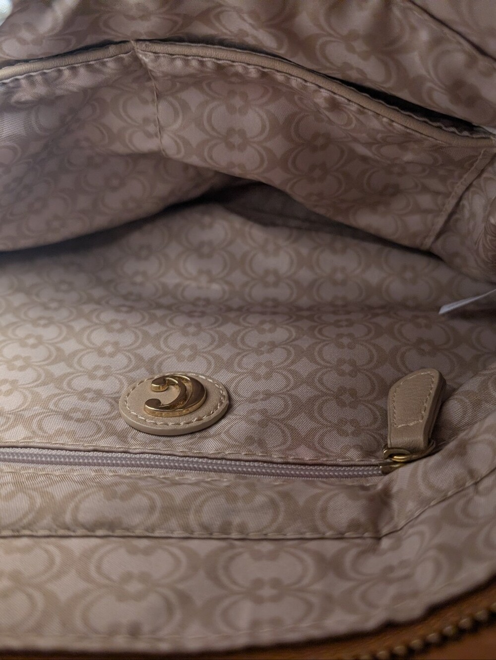 Classic Tan Crossbody Bag with Buckle Detail - Picture 9 of 11